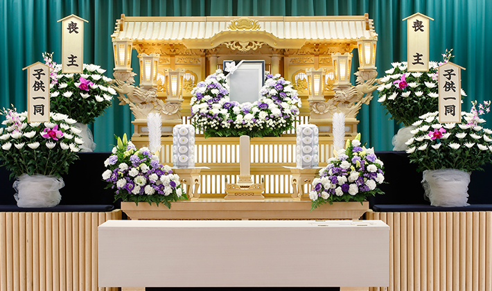 安心プラン60 白木オリジナル花飾り祭壇 イメージ